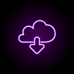document library neon icon. Elements of web set. Simple icon for websites, web design, mobile app, info graphics