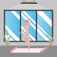 Woman avatar in underwear design