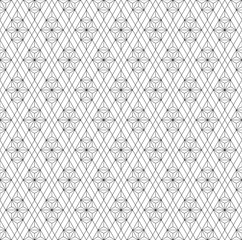 Seamless traditional Japanese geometric ornament .Black and white.