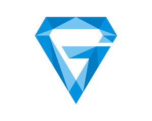 Letter G Diamond Gem Logo Vector Design Template