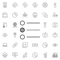 list icon. Universal set of business for website design and development, app development