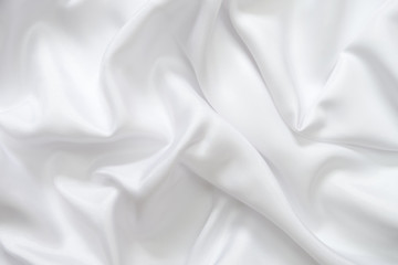 Obraz premium Biała satynowa tkanina tekstura tło