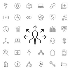 user icon. Universal set of business for website design and development, app development