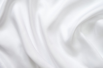 Naklejka premium White satin fabric texture background
