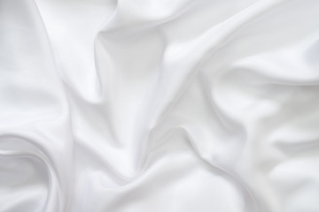 Obraz premium Biała satynowa tkanina tekstura tło