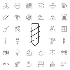 drill tip icon. Universal set of construction for website design and development, app development