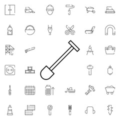 shovel icon. Universal set of construction for website design and development, app development