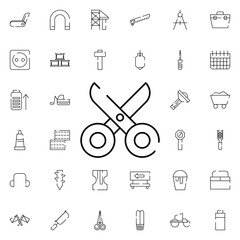 scissors icon. Universal set of construction for website design and development, app development