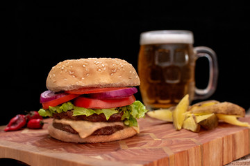 Hamburguesa con papas