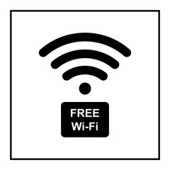 free wi-fi sign vector