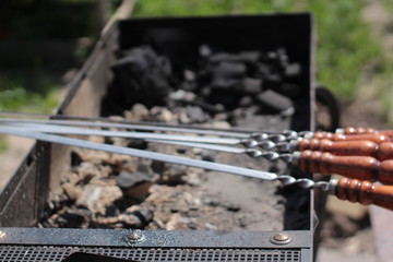 barbecue and skewers