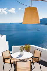 traditional white houses in Santorini, Cyclades islands Greece - amazing travel destination