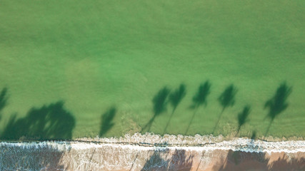 aerial view landscape of  Beach or seaside , Krabi Thailand .