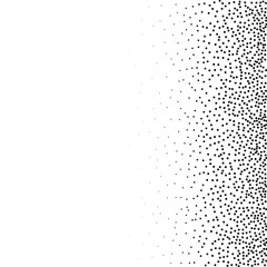 Halftone dotted background. Dotted vector pattern. Chaotic circle dots isolated on the white background. asymmetrical pattern