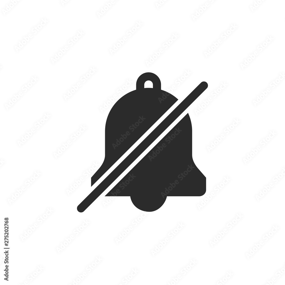 Poster Message notification bell icon template black color editable. notification symbol vector sign isolated on white background. Simple logo vector illustration for graphic and web design.