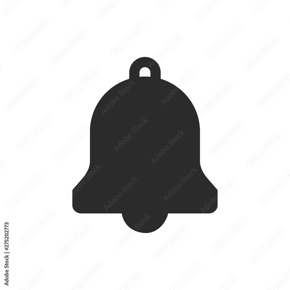 Poster Message notification bell icon template black color editable. notification symbol vector sign isolated on white background. Simple logo vector illustration for graphic and web design.