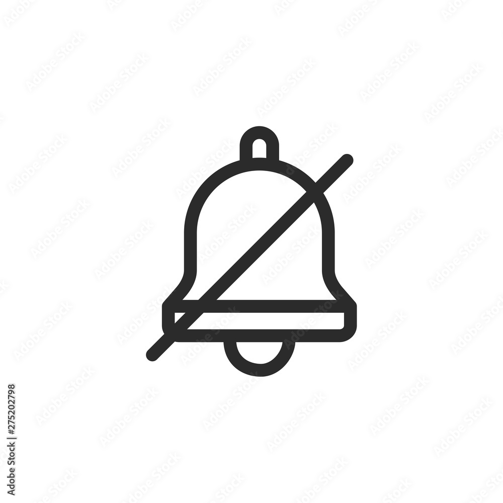 Poster Message notification bell icon template black color editable. notification symbol vector sign isolated on white background. Simple logo vector illustration for graphic and web design.
