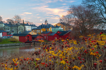 Fototapeta premium View from an old town of Porvoo and Porvoonjoki