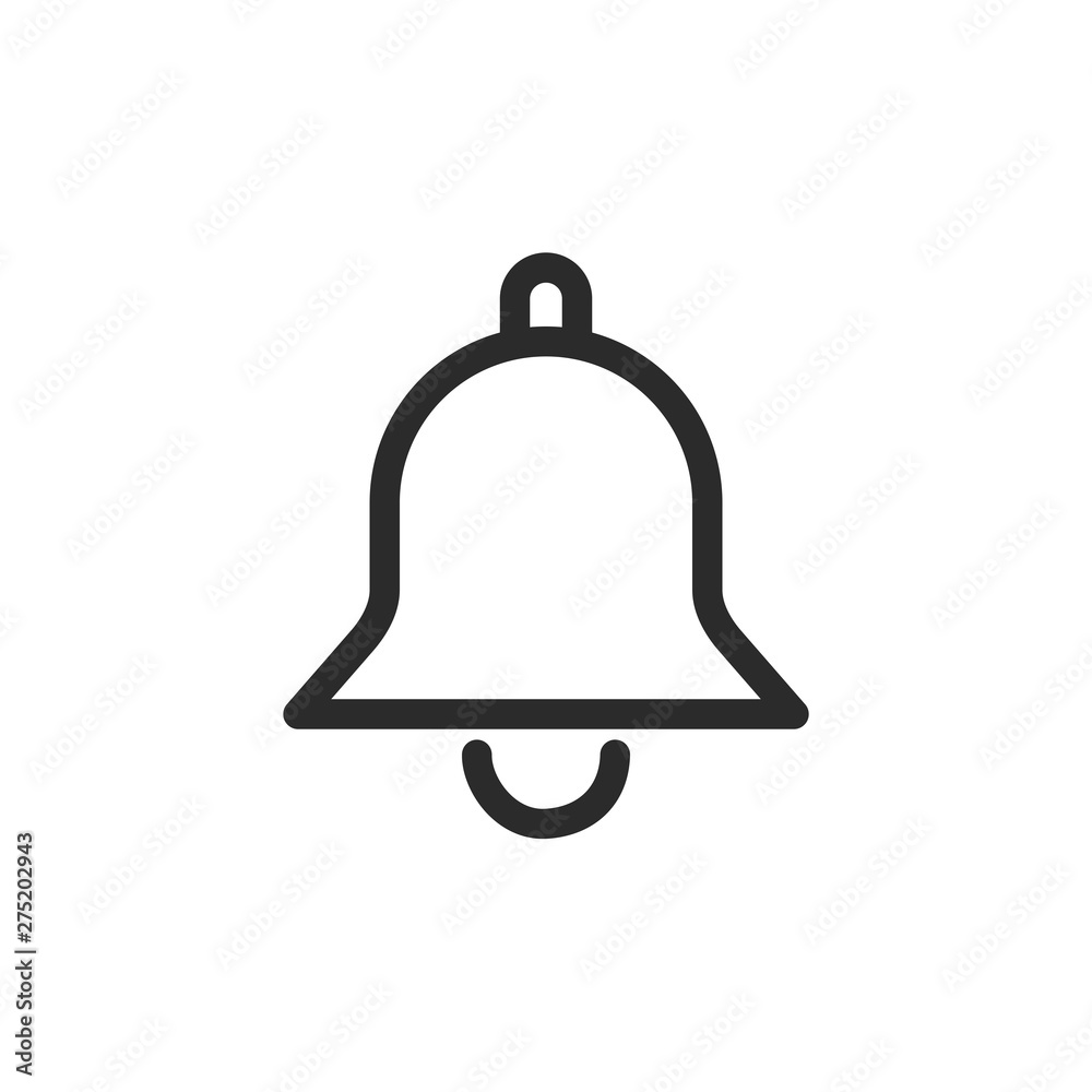 Poster Message notification bell icon template black color editable. notification symbol vector sign isolated on white background. Simple logo vector illustration for graphic and web design.