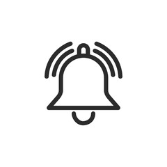 Message notification bell icon template black color editable. notification symbol vector sign isolated on white background. Simple logo vector illustration for graphic and web design.