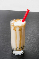 黒糖タピオカミルク　Tapioca drink in fashion in Asia