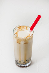 黒糖タピオカミルク　Tapioca drink in fashion in Asia