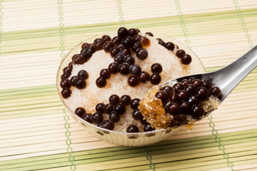 アジアの黒糖かき氷　Shaved ice of Asian black honey