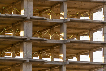 Concrete frame of a building under construction