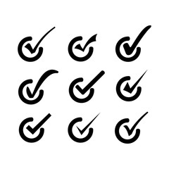 Check mark collection symbol
