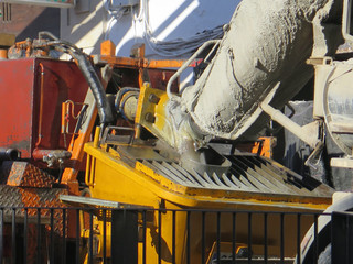 Lorry delivery of ready mixed concrete