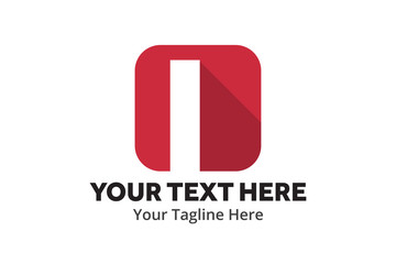 alphabetical i letter logo creative design in flat style with color