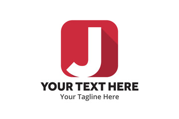 alphabetical j letter logo creative design in flat style with color