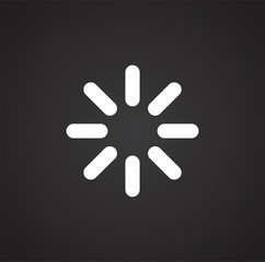 Loading related icon on background for graphic and web design. Simple illustration. Internet concept symbol for website button or mobile app.