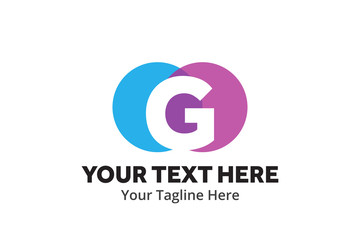 alphabetical g letter logo creative design in flat style with color