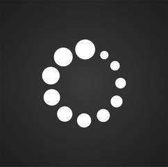 Loading related icon on background for graphic and web design. Simple illustration. Internet concept symbol for website button or mobile app.