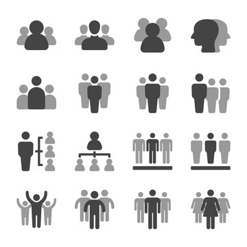 people and group icon set,vector and illustration
