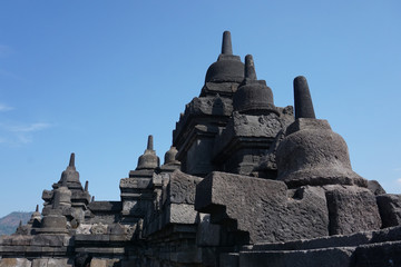 Beautiful view on  Borobudur temple at Yogyakarta 