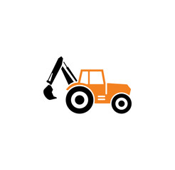 Heavy vehicle related icon on background for graphic and web design. Simple illustration. Internet concept symbol for website button or mobile app.
