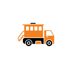 Heavy vehicle related icon on background for graphic and web design. Simple illustration. Internet concept symbol for website button or mobile app.