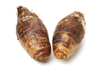 Taro on a white background