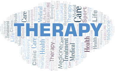 Therapy word cloud. Wordcloud made with text only.