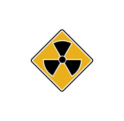 Radiation related icon on background for graphic and web design. Simple illustration. Internet concept symbol for website button or mobile app.