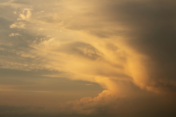 sky after a thunderstorm during sunset
