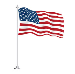 Fototapeta premium United State of America Flag. Vector Illustration.