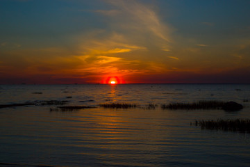 sunset on the gulf of finland