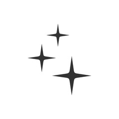 Shine icon template black color editable. Clean star symbol vector sign isolated on white background. Simple logo vector illustration for graphic and web design.