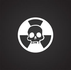 Radiation related icon on background for graphic and web design. Simple illustration. Internet concept symbol for website button or mobile app.