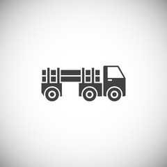 Heavy vehicle related icon on background for graphic and web design. Simple illustration. Internet concept symbol for website button or mobile app.