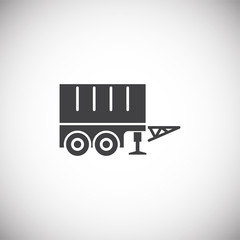 Heavy vehicle related icon on background for graphic and web design. Simple illustration. Internet concept symbol for website button or mobile app.