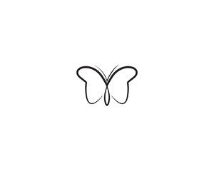 Vector - Butterfly conceptual simple icon. Logo. Vector illustration